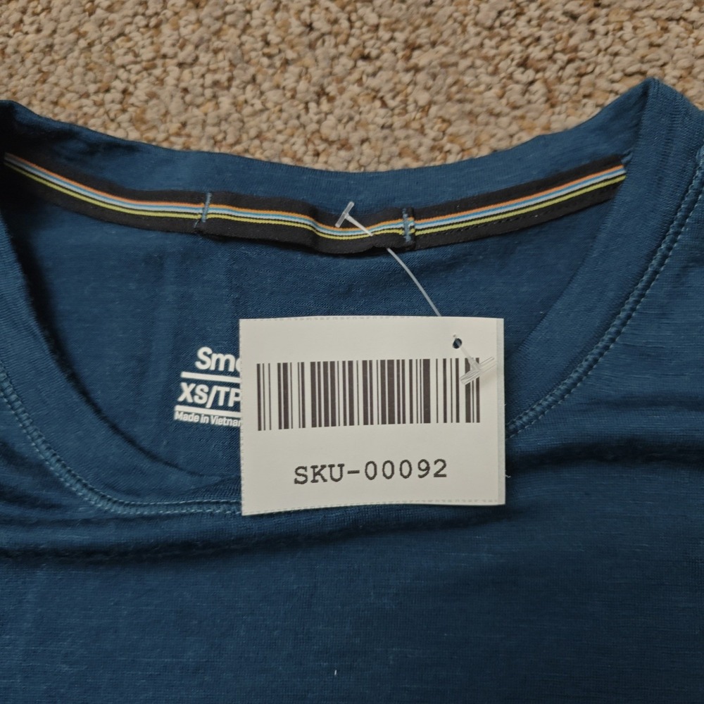 SMARTWOOL Women T Shirt XS Blue Merino Wool Gorpcore Activewear Base Layer - Picture 5 of 13